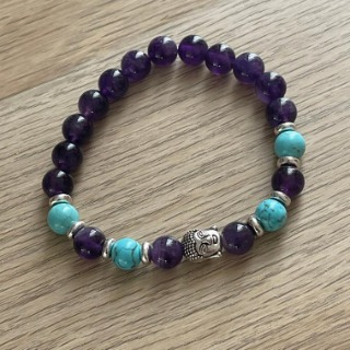 Bracelet améthyste turquoise