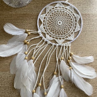 Attrape rêves 60cm blanc