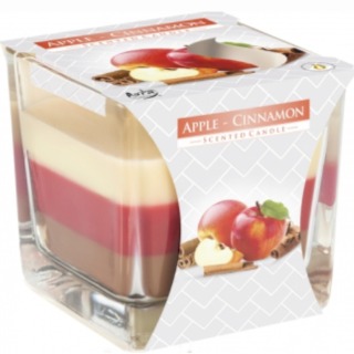Bougie arc en ciel en verre 