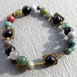Bracelet agate indienne aaa