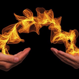 Séance de magnétisme sur photo