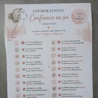 Affirmations confiance en soi féminine