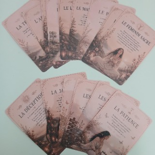 Lot de 15 cartes oracle roses