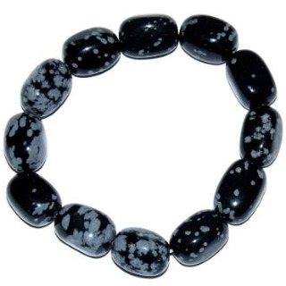 Bracelet obsidienne neige