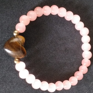 Bracelet en Agate Rose