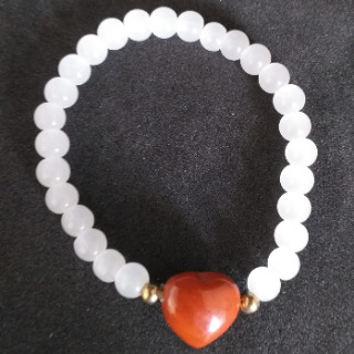 Bracelet en Agate Blanche