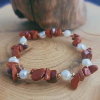 Bracelet élégance Jaspe et Perles