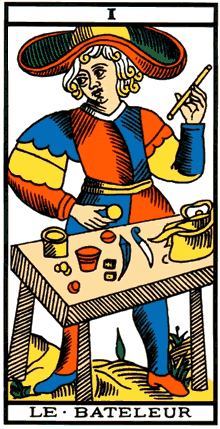 Association entre les cartes du tarot divinatoire de Marseille